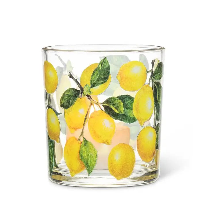 Lemon Votive 3 inch Glass Candle Holder