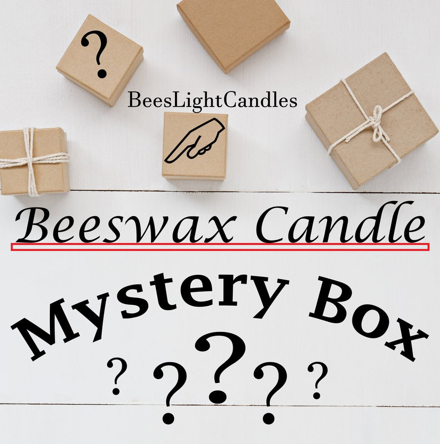 Beeswax Mystery Candle Box | 100% Natural Box of Candles | Candles | USA Handmade Assortment | Suprise Bees Wax Gift Boxes | Gift for Self - Bees Light Candles