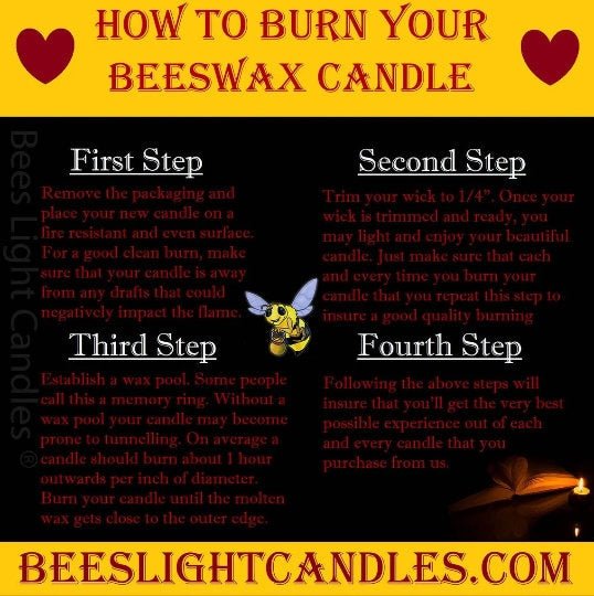 BEESWAX PILLAR Candle 6 Inch Wide | Giant White Bees Wax 4 Wick Candle Set | 100% All Natural Pure Clean Allergy Friendly USA | Large | Big - Bees Light Candles