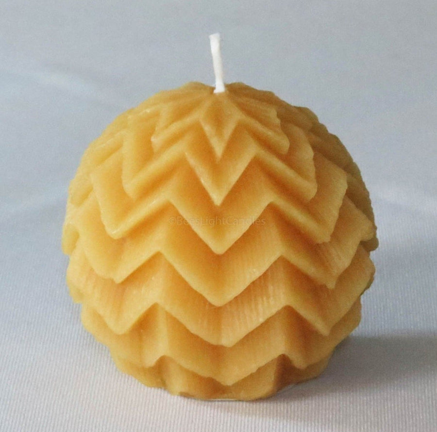 Fairy Ball 100% Pure Beeswax Candle | Handcrafted in the USA | Intricate Designed Sphere | Globe | Bees Wax Candles Gift Idea - Bees Light Candles