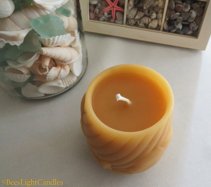 Sea Shell Beeswax Candle