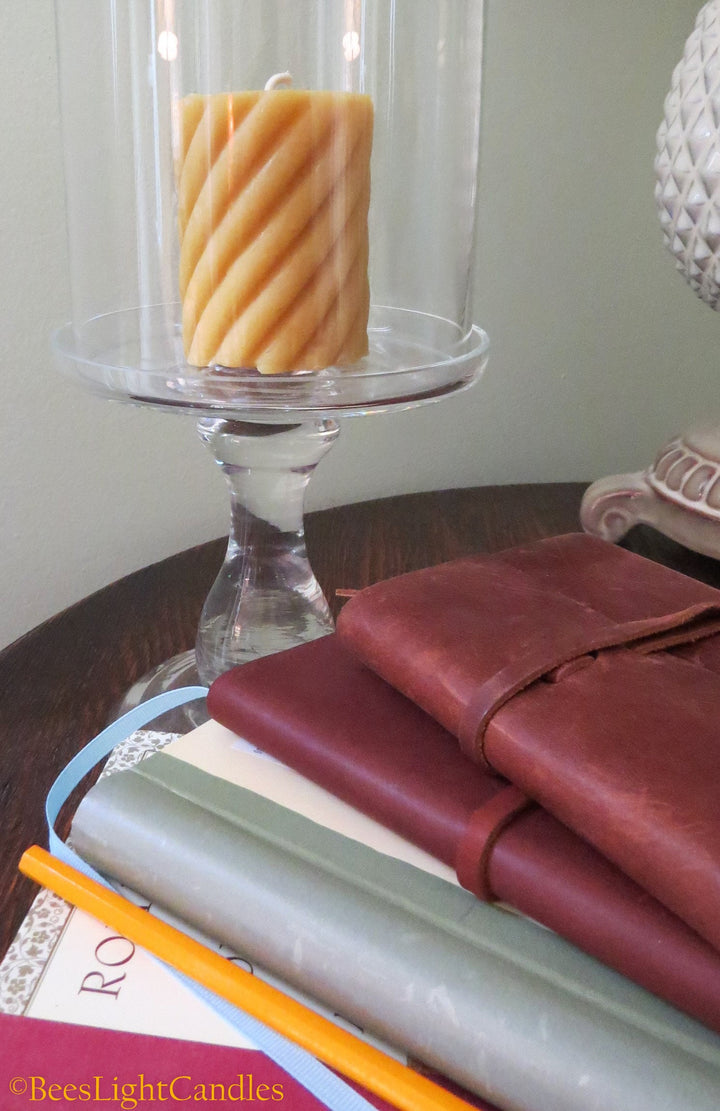 Spiral Pillar Beeswax Candle