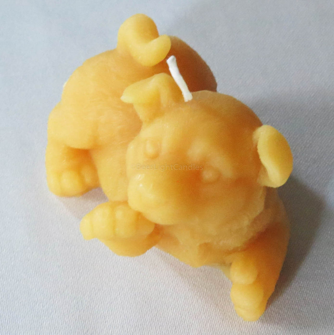 Puppy Dog Giving Paw Beeswax Candle