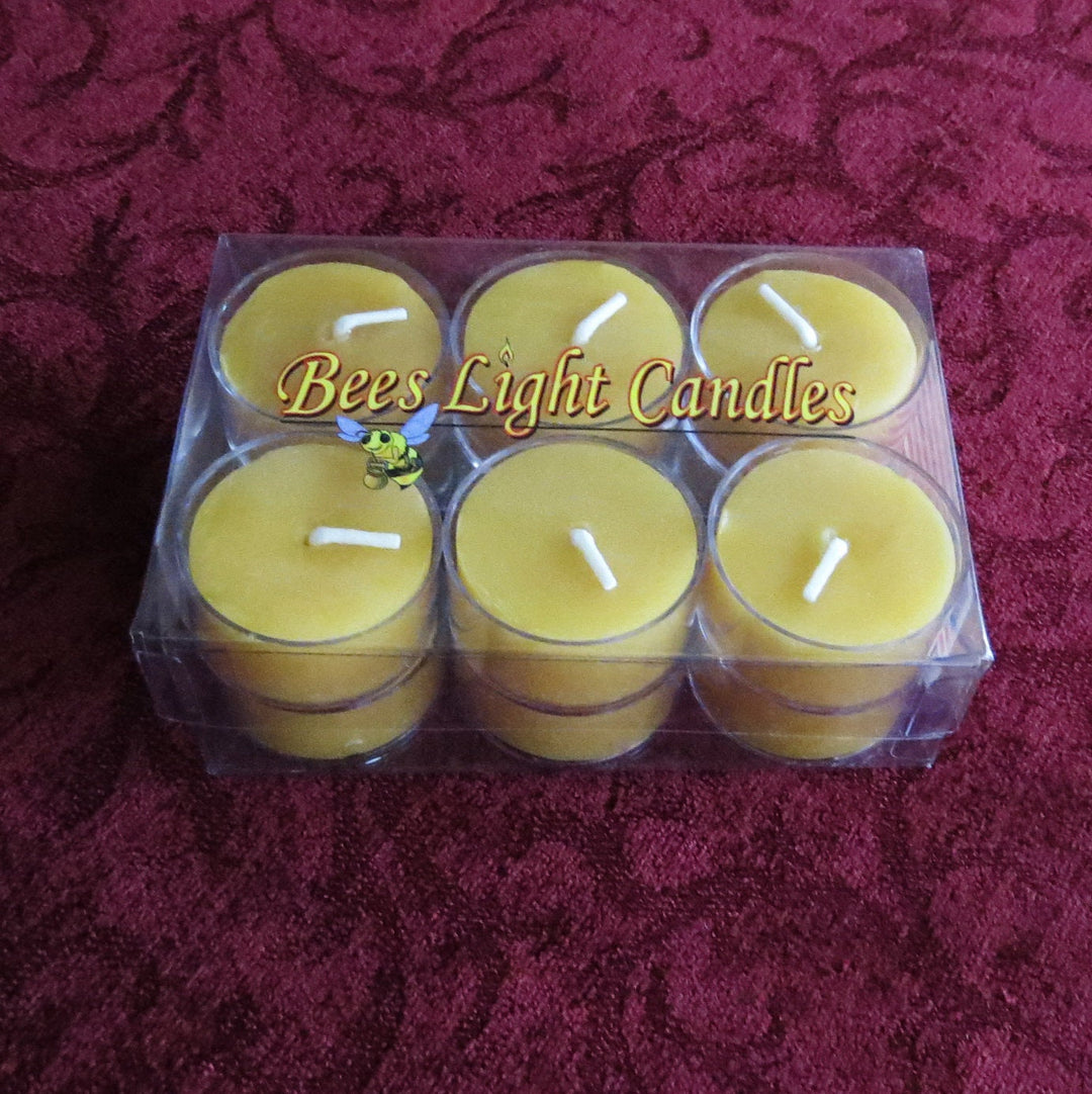 Clear Cupped Tealight Beeswax Candles BULK