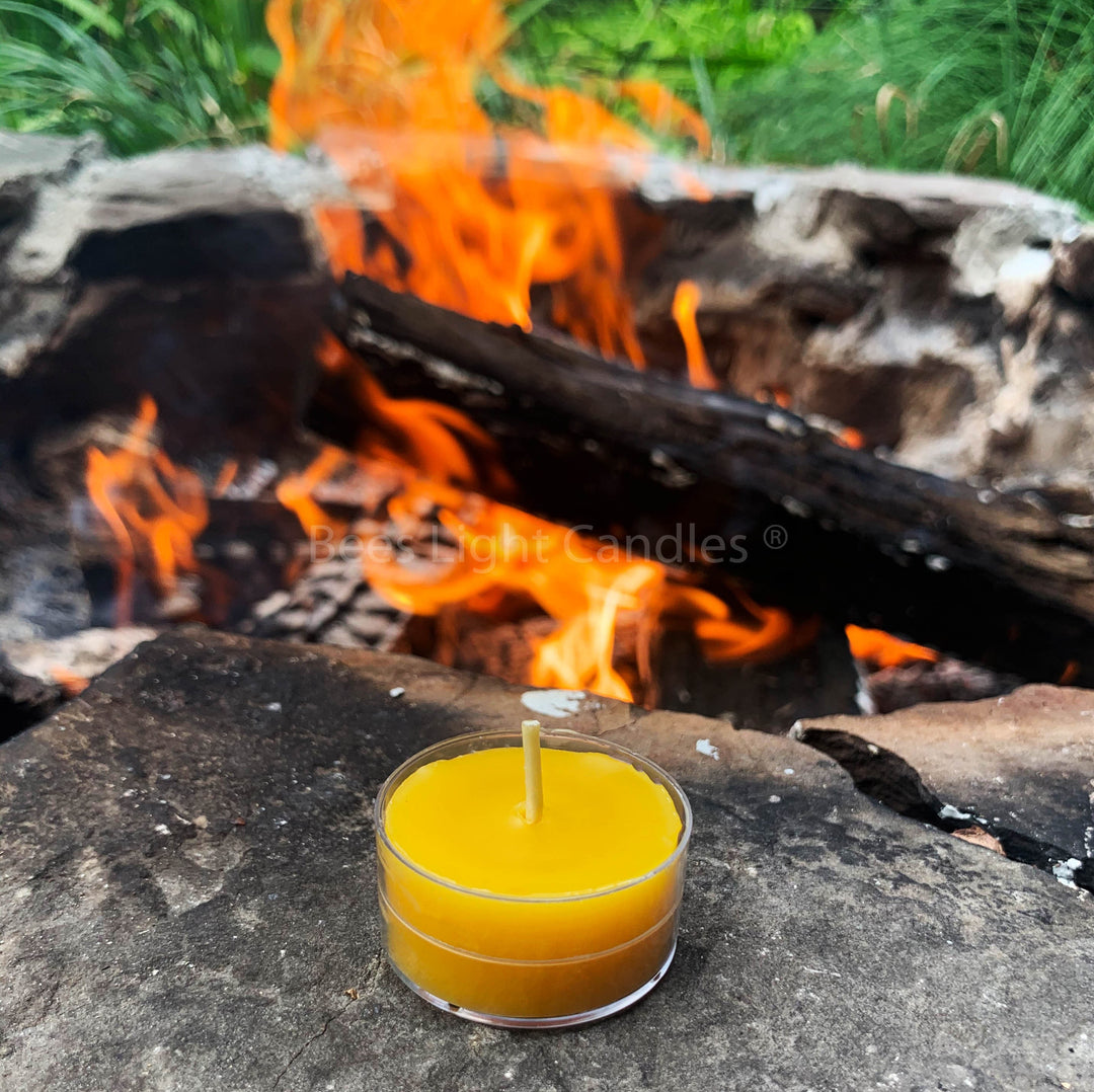 Clear Cupped Tealight Beeswax Candles BULK