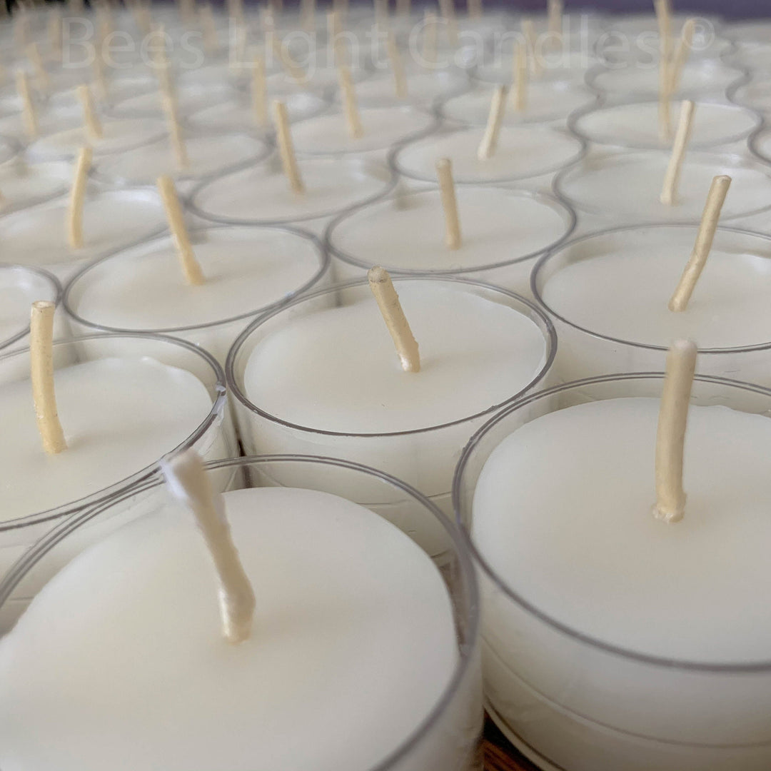 White Tealight Beeswax Candles BULK