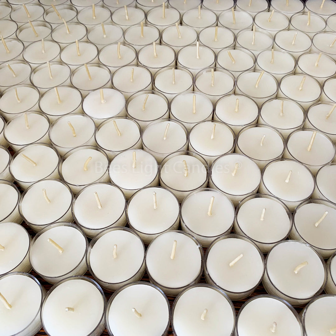 White Tealight Beeswax Candles BULK