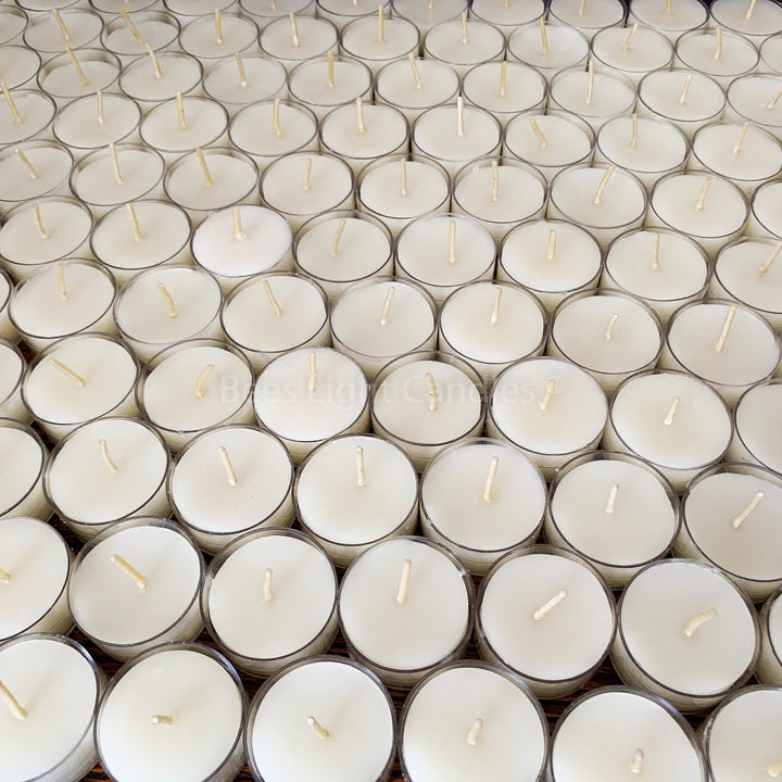 White Tealight Beeswax Candles BULK