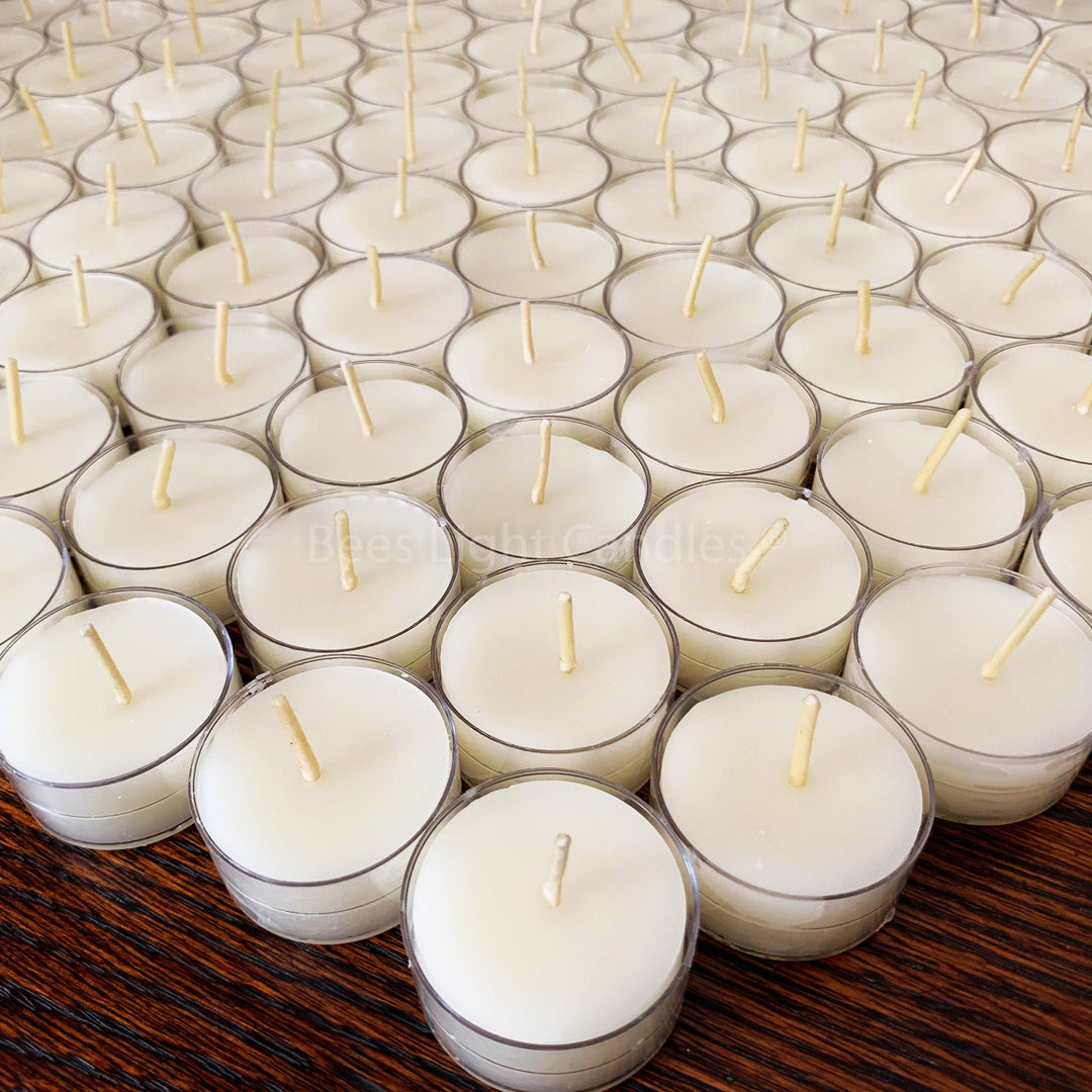 White Tealight Beeswax Candles BULK