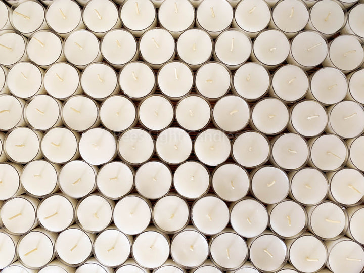 White Tealight Beeswax Candles BULK