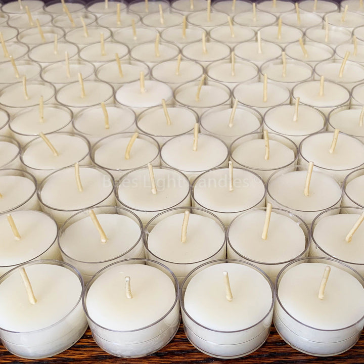 White Tealight Beeswax Candles BULK