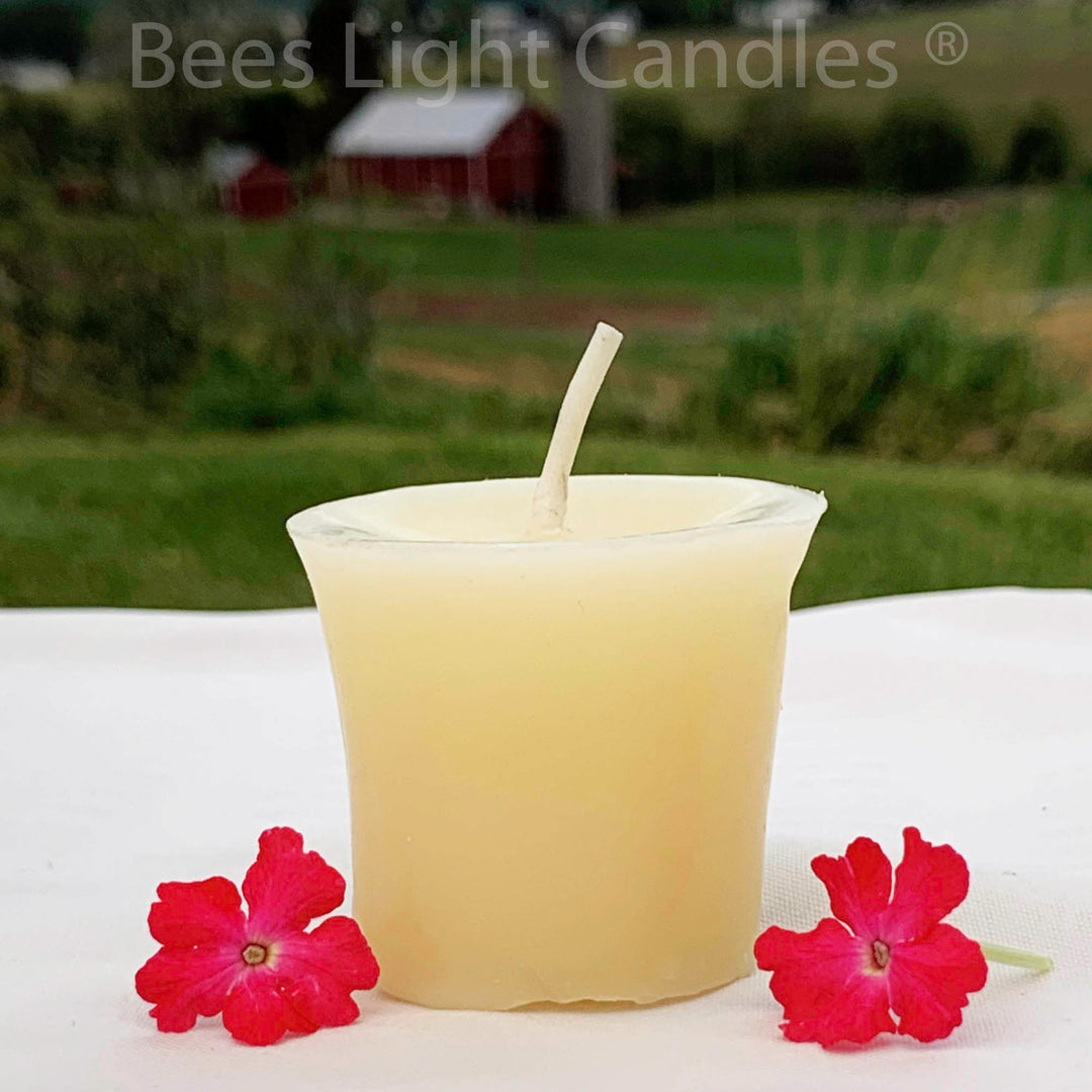 White Beeswax Votive Candles