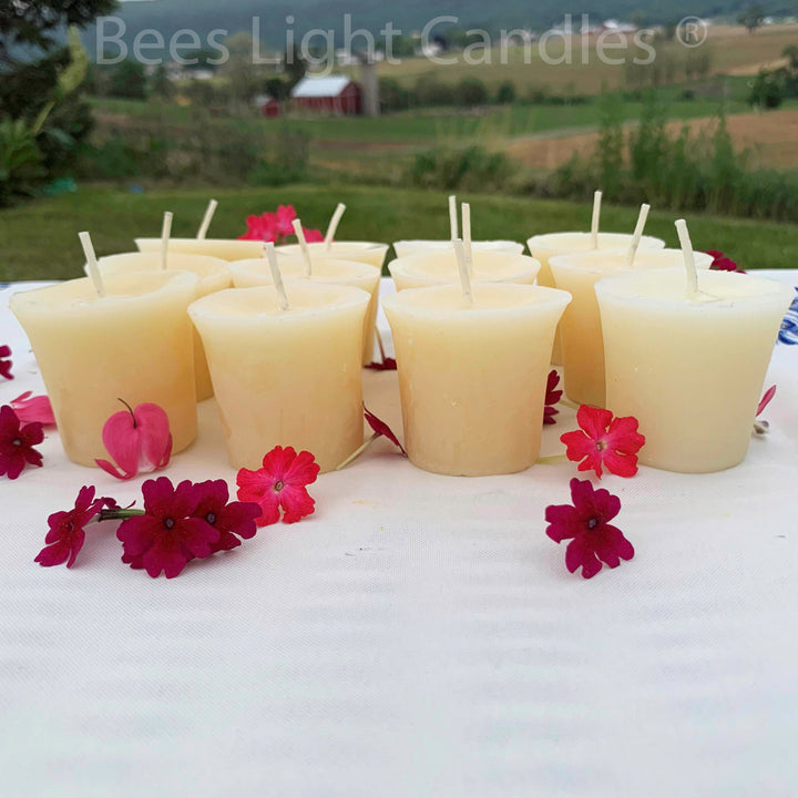 White Beeswax Votive Candles