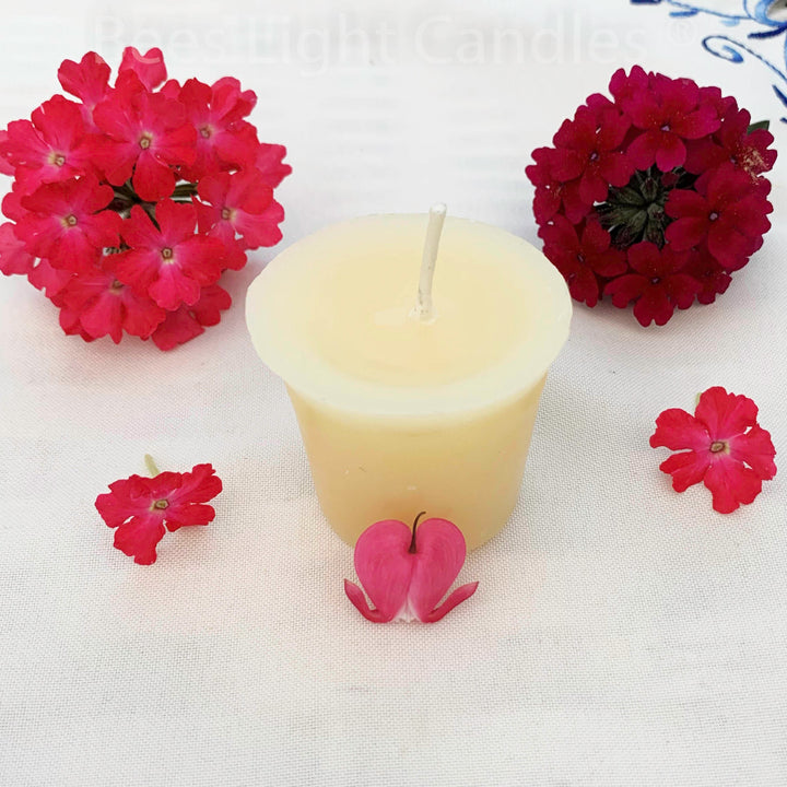 White Beeswax Votive Candles