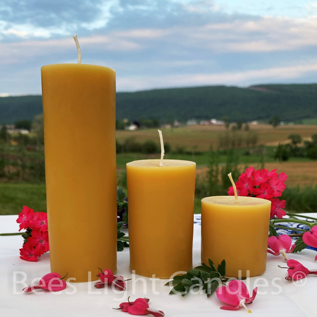 2 Inch Pillar Candle Set of Three