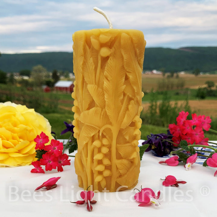 Wild Rainforest Pillar Beeswax Candle