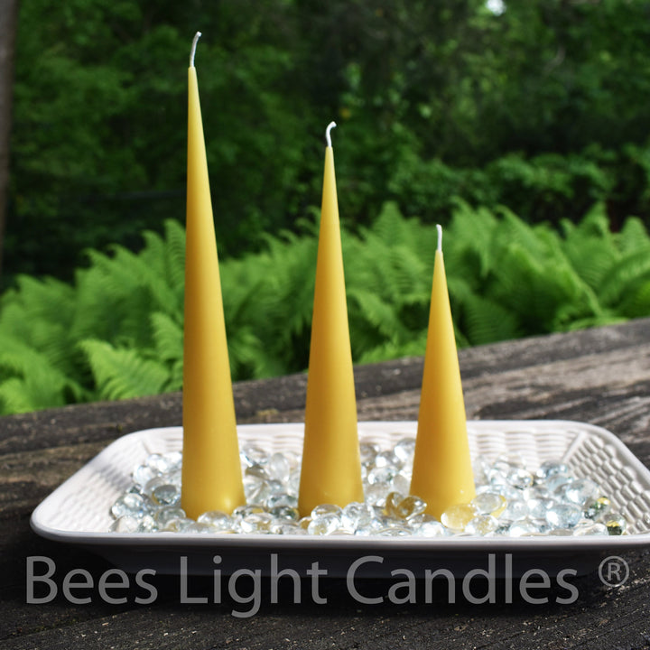 Cone Set of Beeswax Candles