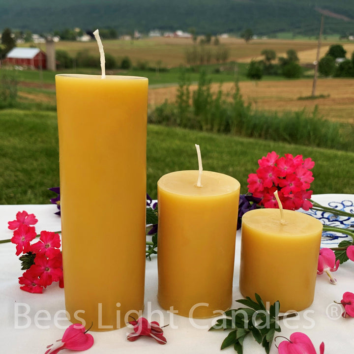 2 Inch Pillar Candle Set of Three