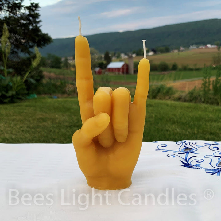 Rock On Beeswax Candle