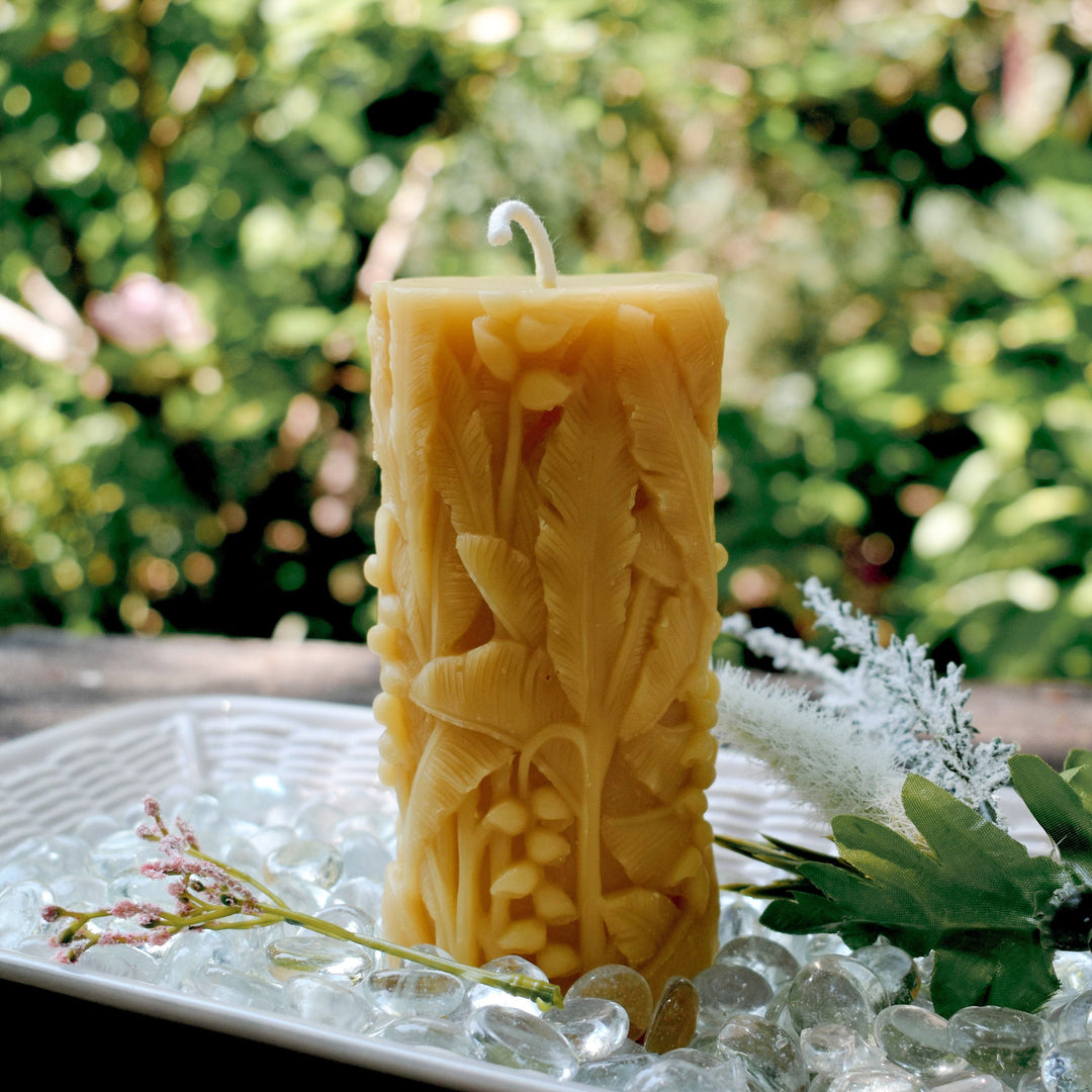 Wild Rainforest Pillar Beeswax Candle