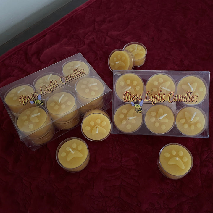 Paw Tealight Beeswax Candles