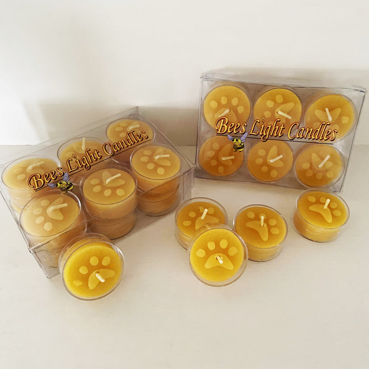 Paw Tealight Beeswax Candles