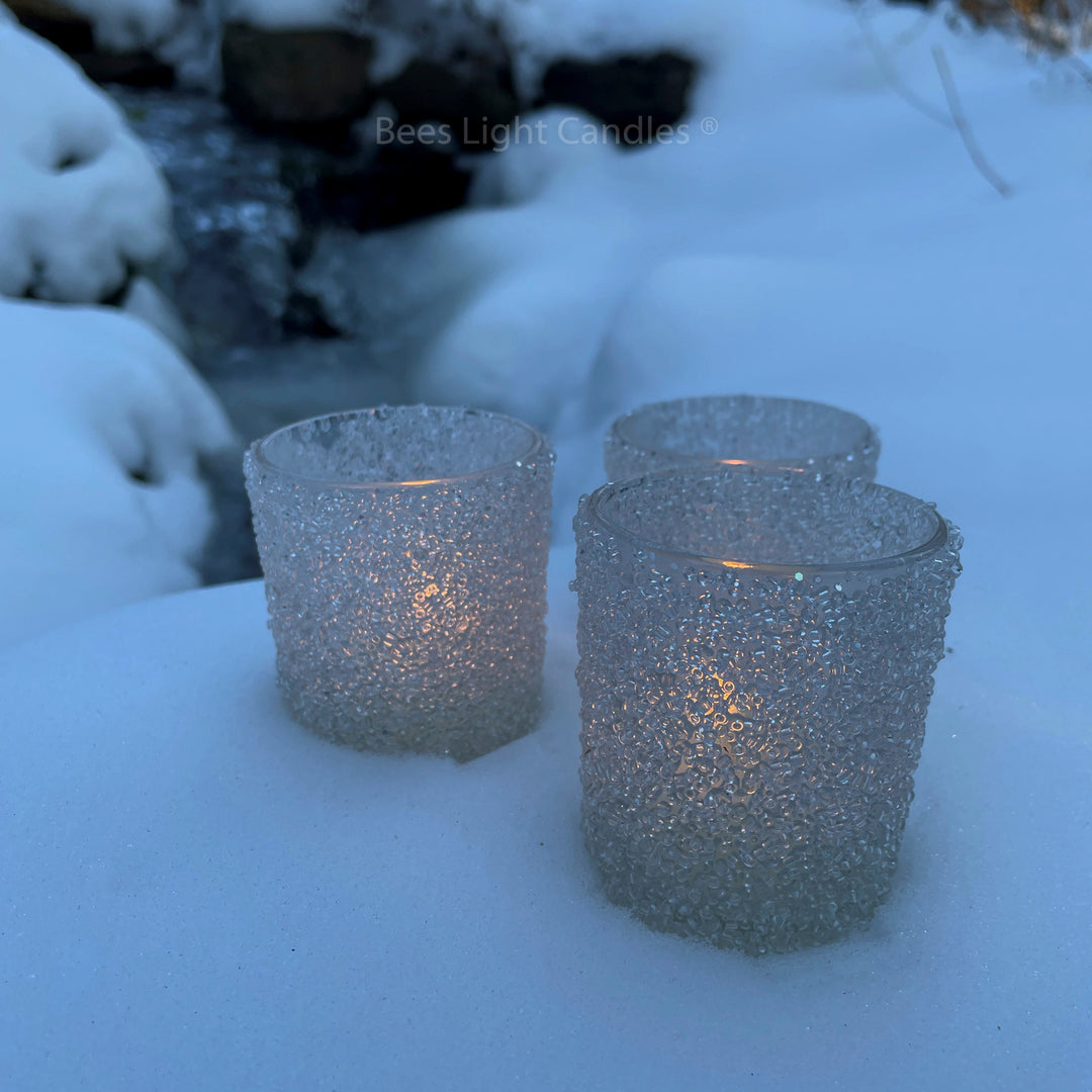 Sparkle Glass Candle Holder