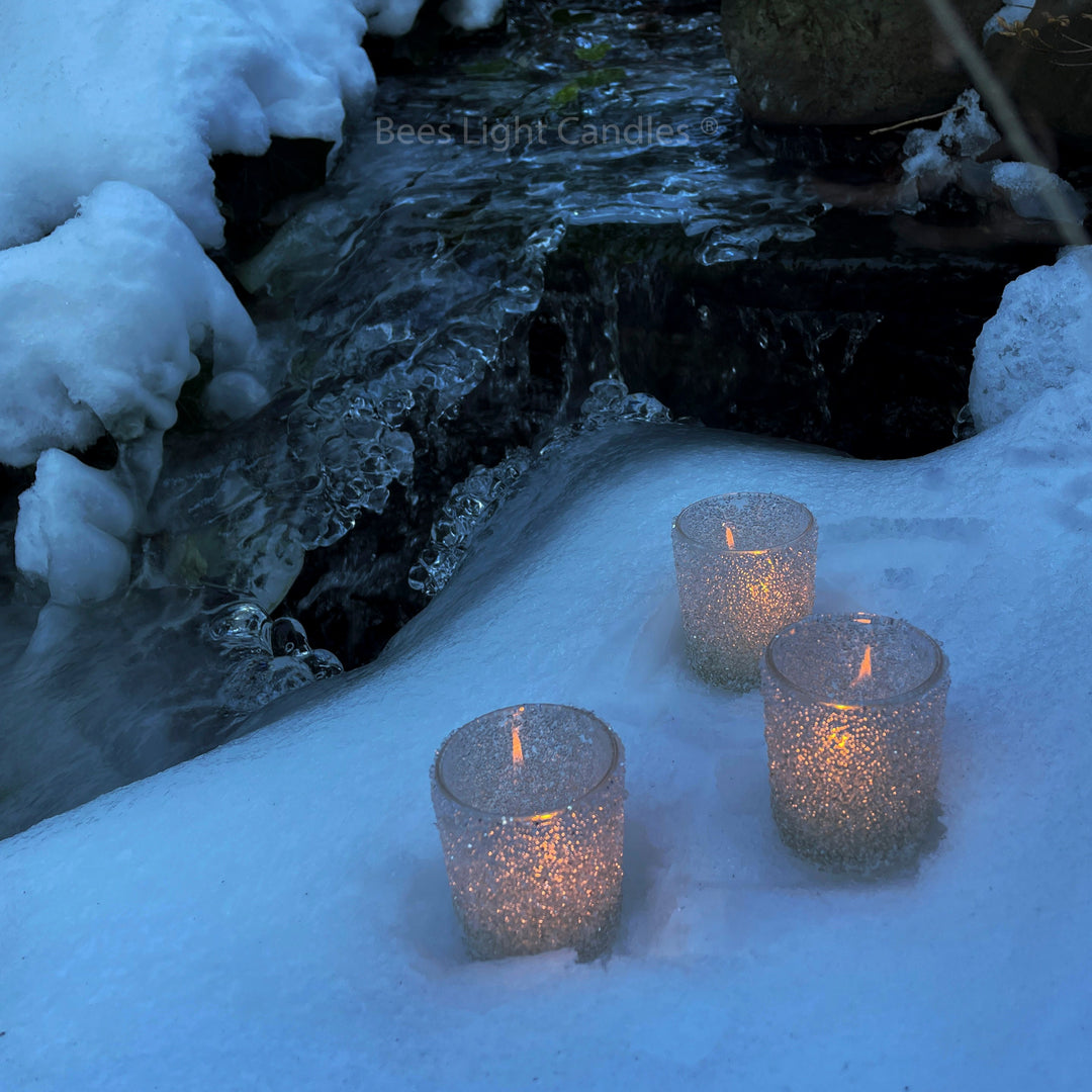 Sparkle Glass Candle Holder