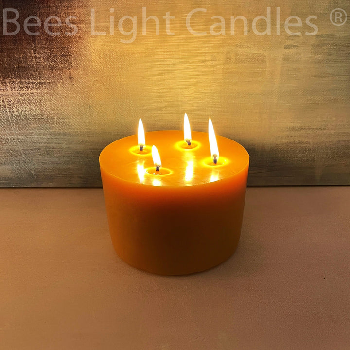 6x4" Beeswax Pillar Candle