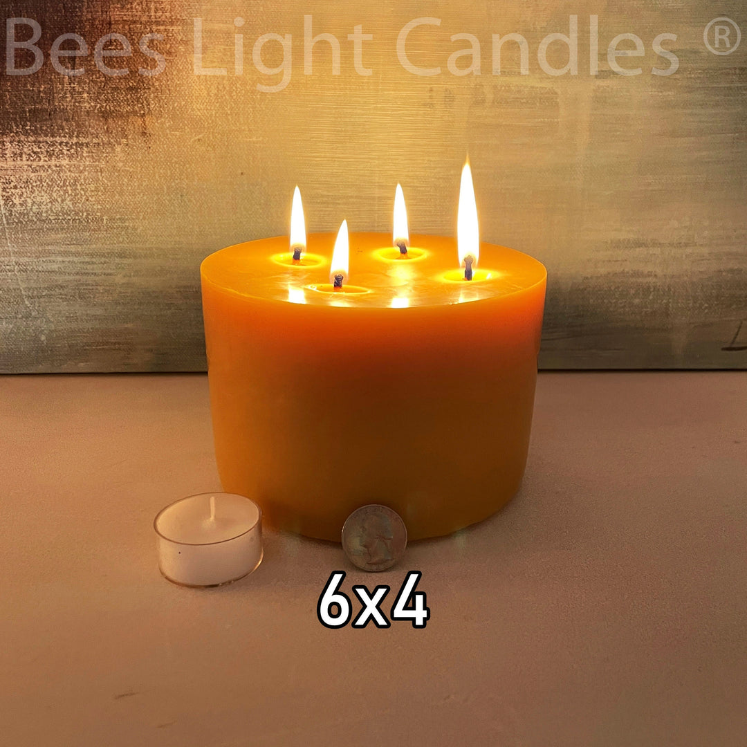 6x4" Beeswax Pillar Candle