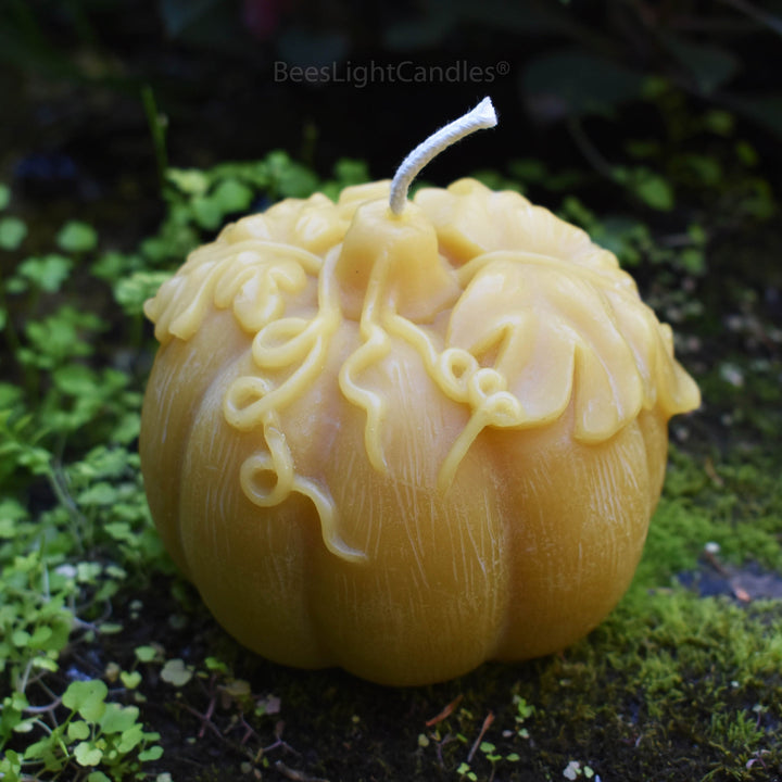 Large Pumpkin Beeswax Candle