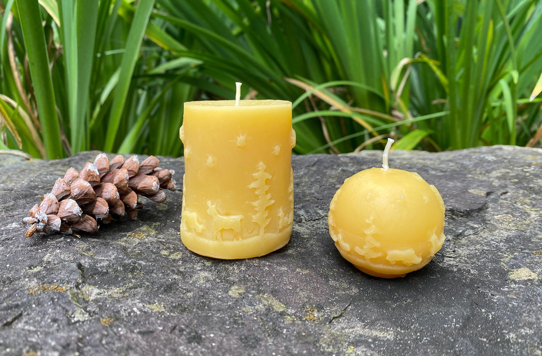 Starry Night Beeswax Candle Pair