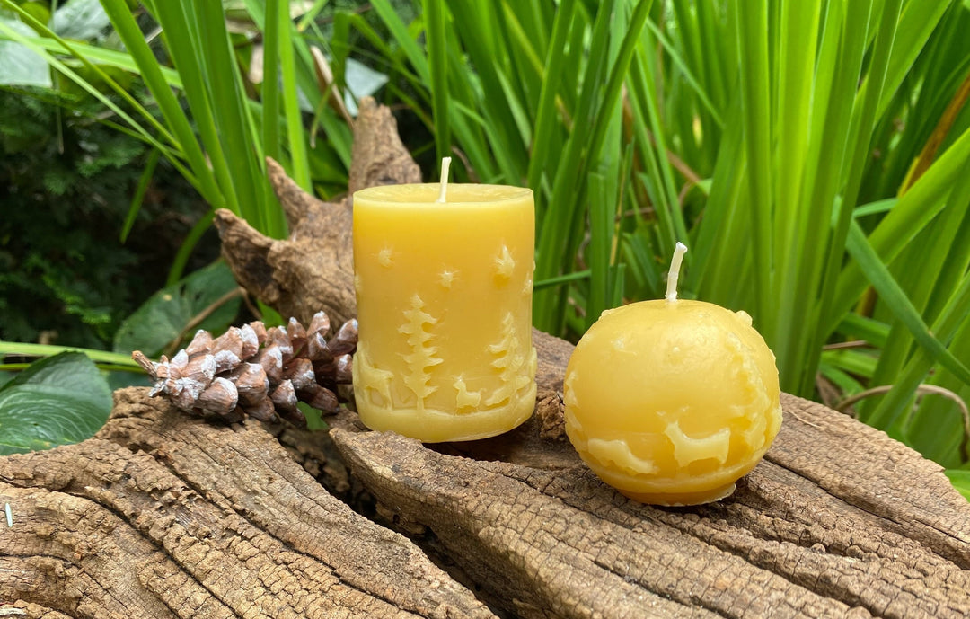 Starry Night Beeswax Candle Pair