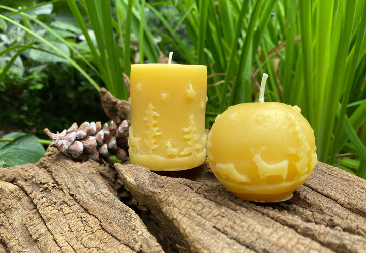 Starry Night Beeswax Candle Pair