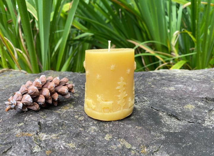 Starry Night Beeswax Candle Pair