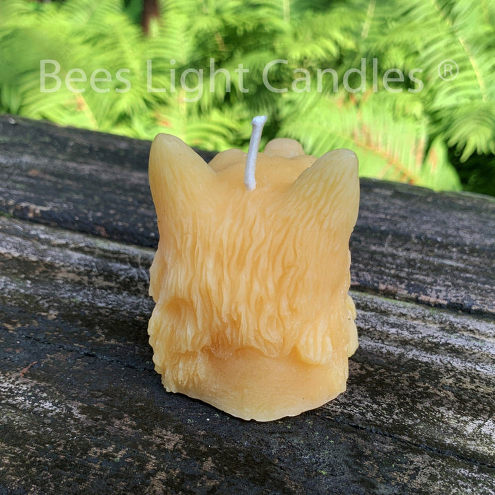 Indian Chief Skull Wolf Candle 100% Natural Beeswax | Native American | Bees Wax Candles | Ritual | Spiritual | Skull | Wolves | Animal Gift - Bees Light Candles